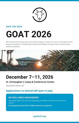 Goat 2026 Conference Save - Save the Date